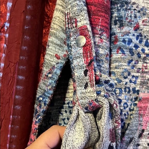 Ruby Rd. Pink and Blue Patterned Sweatshirt - Picture 3 of 4